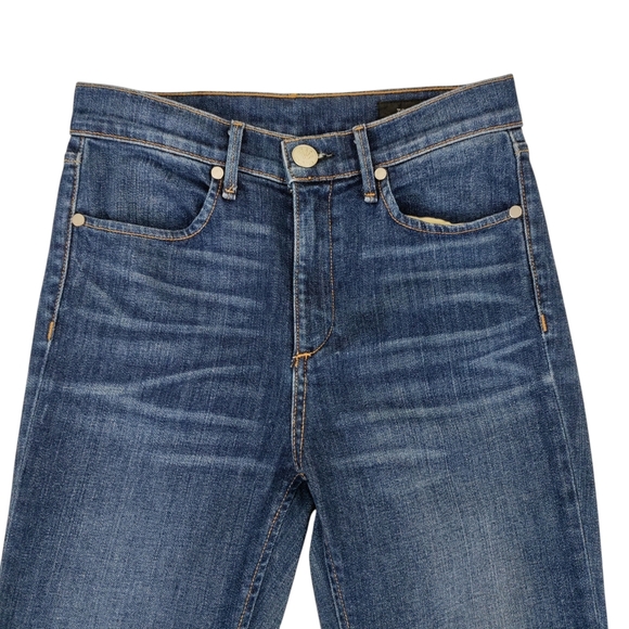 rag & bone Baily Mid Rise Medium Wash Straight Leg Blue Denim Jeans - Picture 2 of 9